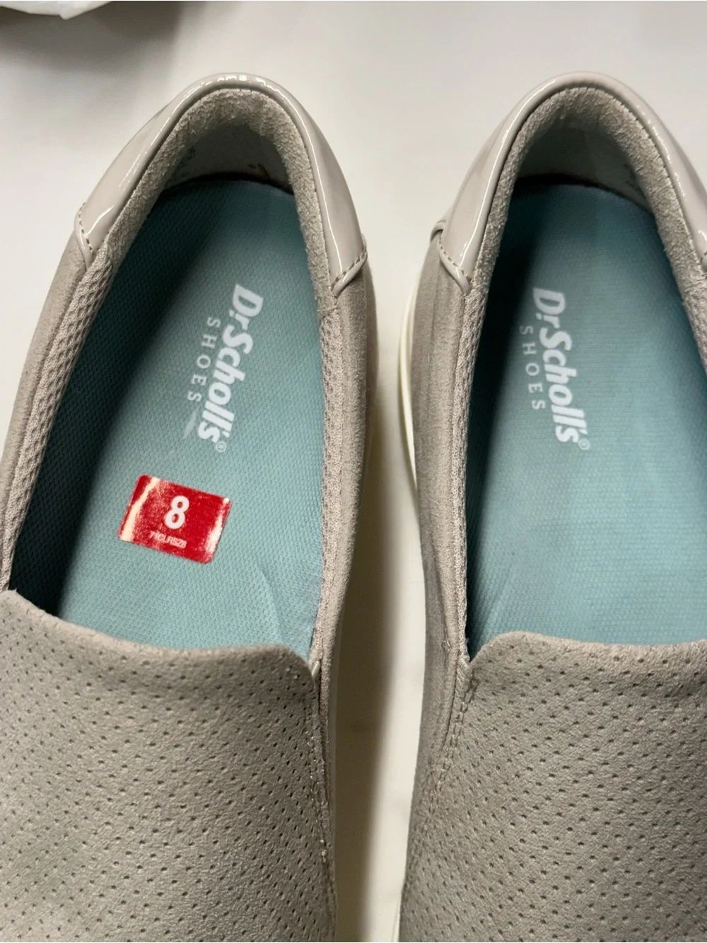 Dr. Scholl's Women’s  Time Off Slip-On Comfort Sneakers in Oyster Gray Size 8W